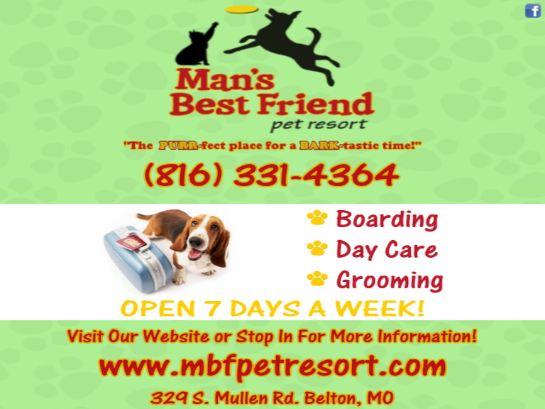 mans best friend pet resort, cass county, mo