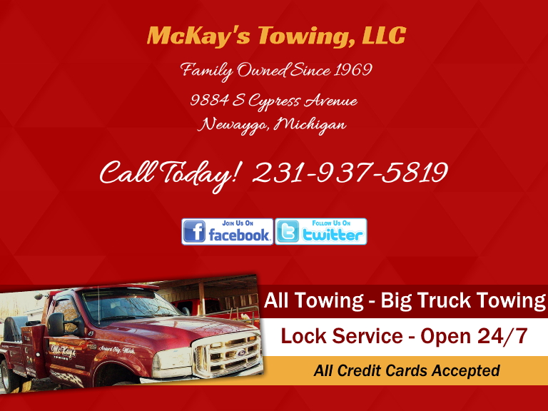 mckays towing, newaygo county, mi