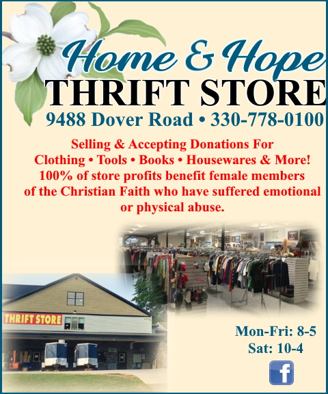 home & hope thrift store, holmes county, oh