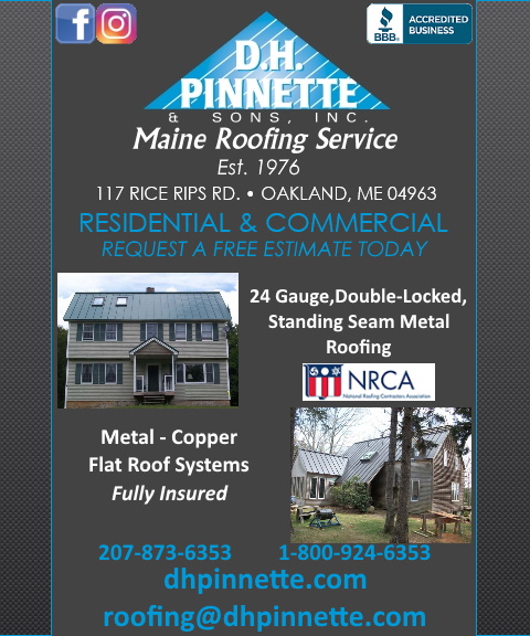 dh pinnette roofing, kennebec county, me