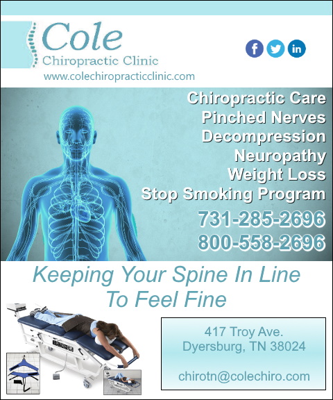 cole chiropractic, dyer county, tn