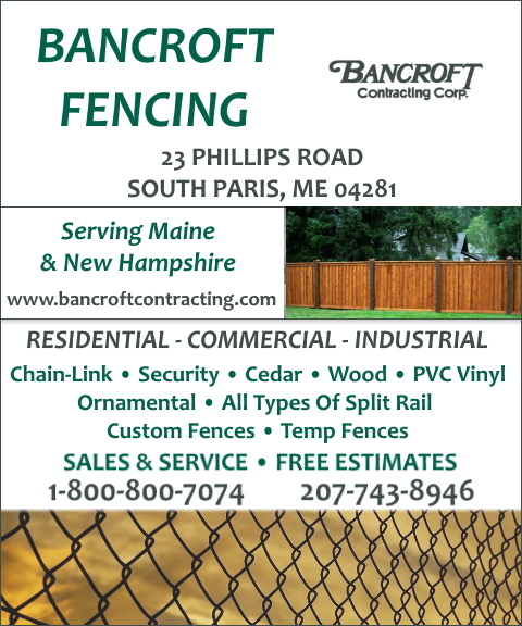 bancroft fencing, oxford county, me
