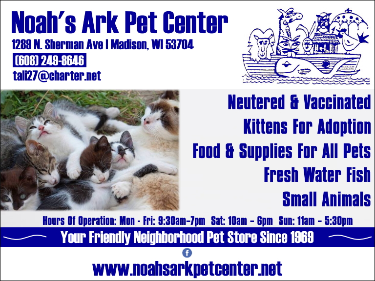 noahs ark pet center, dane county, wi