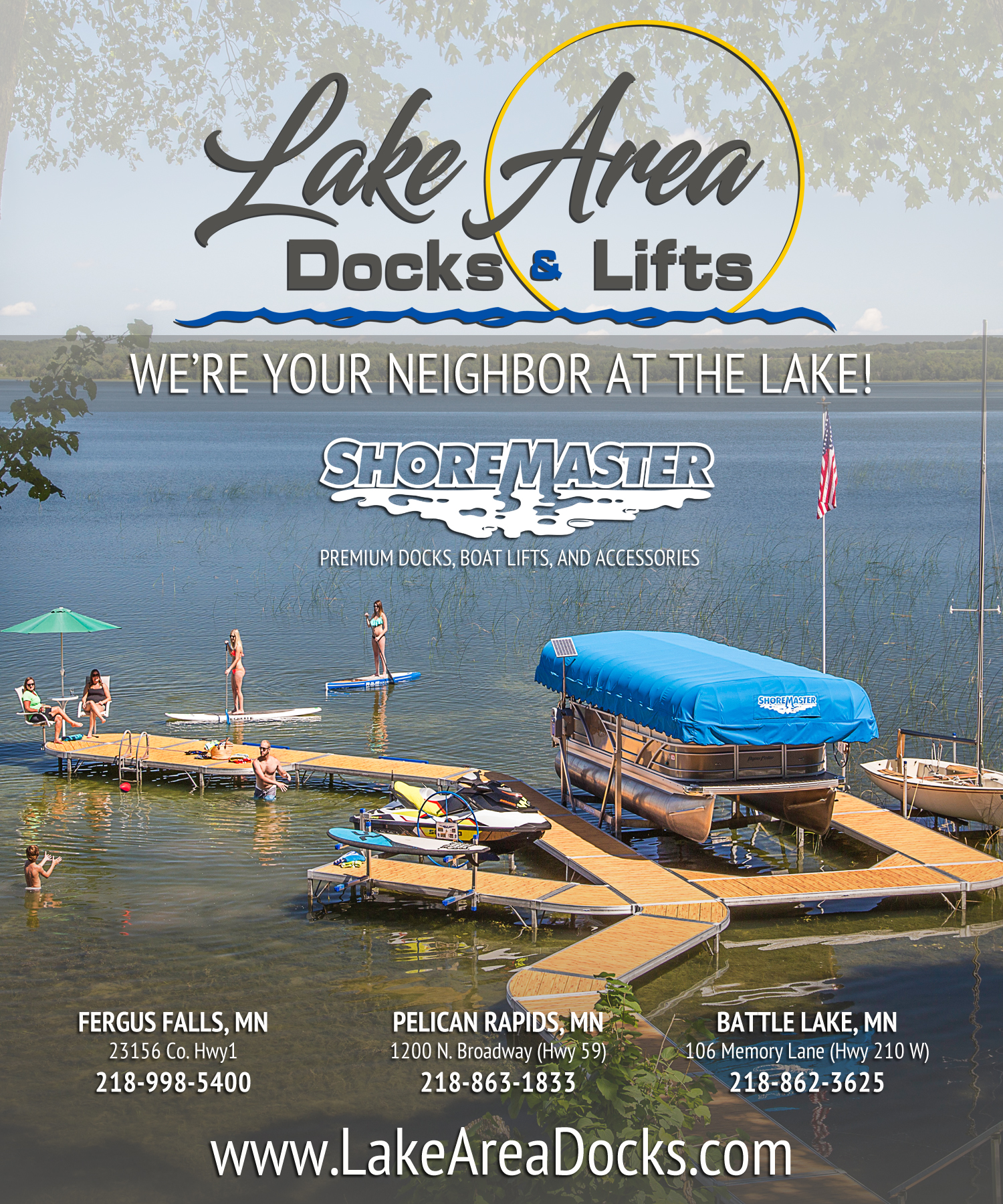 lake area docks, otter tail county, mn