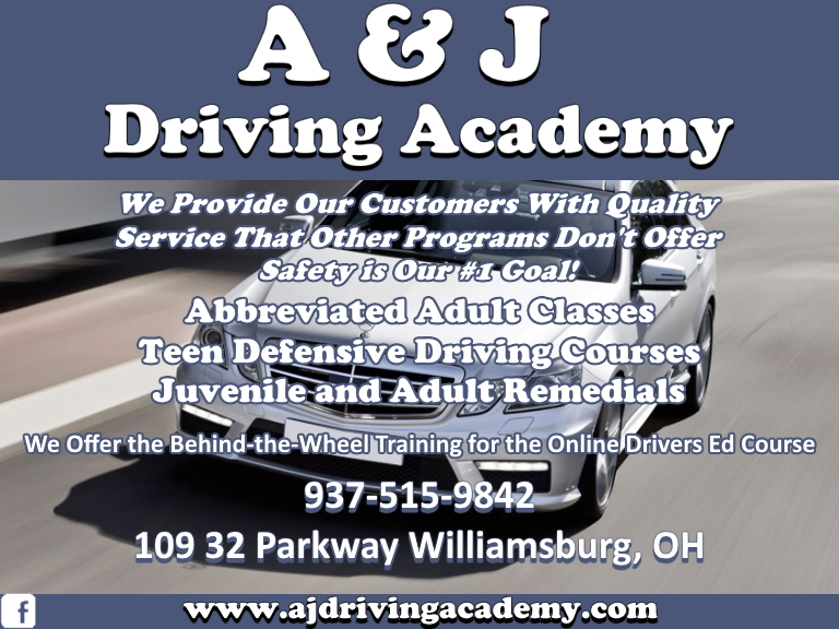a & j driving academy, adams county, oh