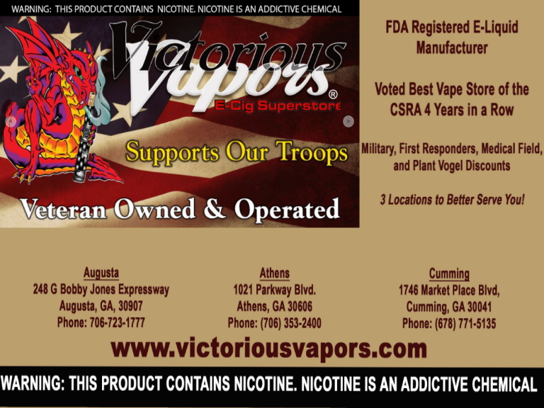victorious vapors, august county, ga