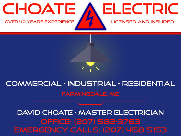 choate electric, kennebec county, me