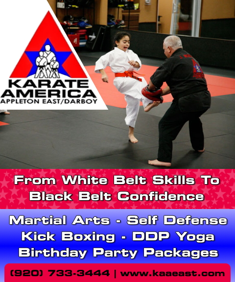 karate america, outagamie county, wi