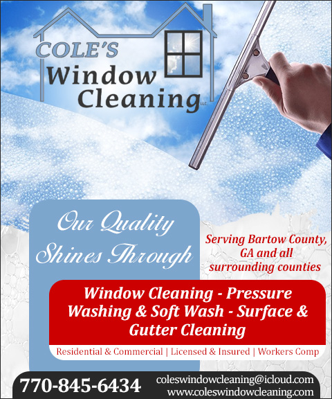 COLE’S WINDOW CLEANING, BARTOW COUNTY, GA
