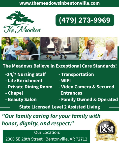 the meadows assisted living, benton county, ar