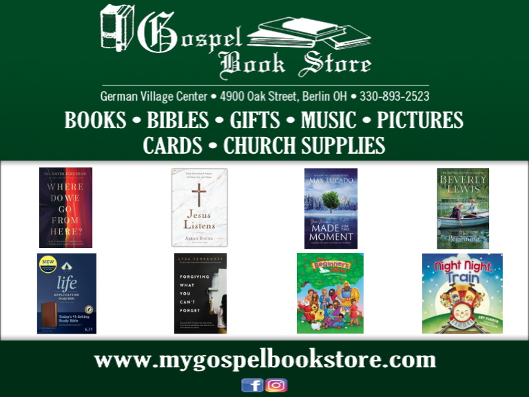 gospel book store, holmes county, oh