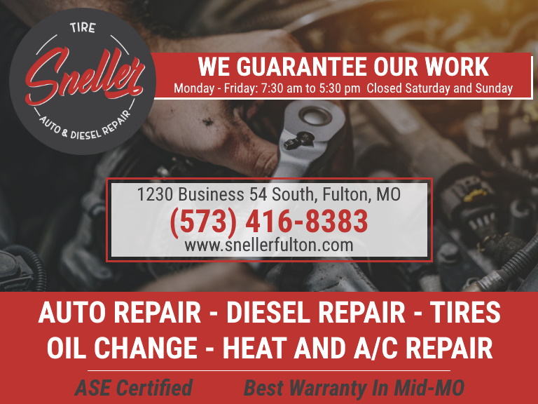 sneller tire & auto diesel repair, callaway county, mo