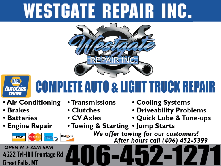 westgate repair, cascade county, mt
