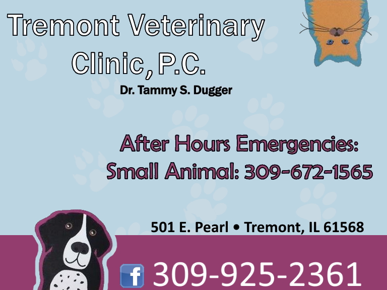 tremont veterinary clinic, tazewell county, il
