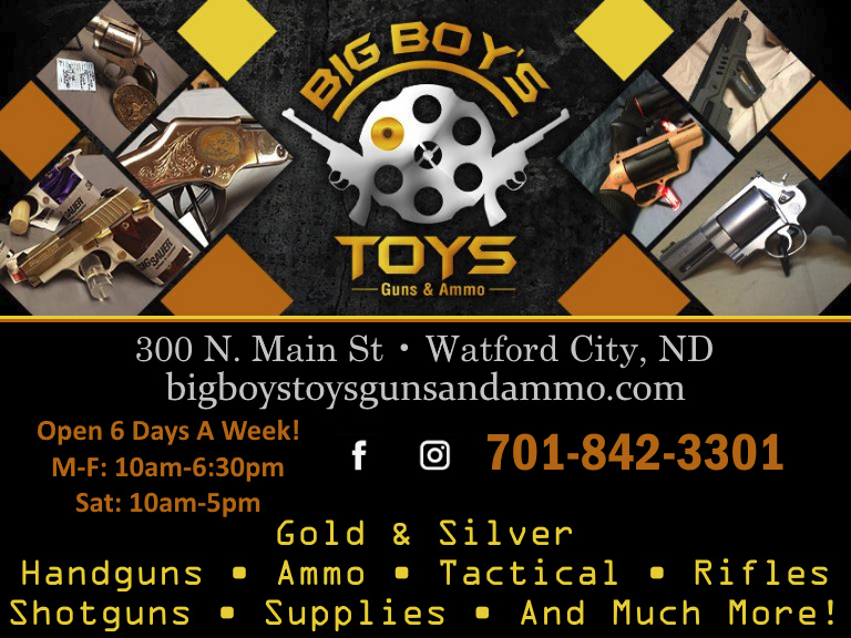 big boys toys guns and ammo, mckenzie county, nd
