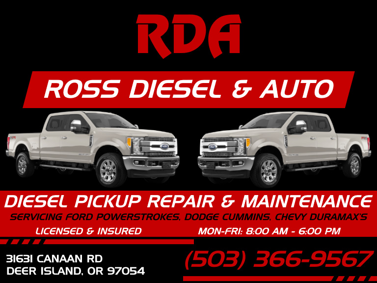 ross diesel and auto repair, columbia county, or