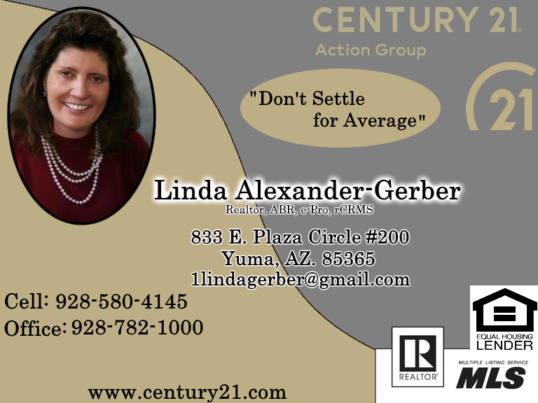 linda alexander gerber century 21, yuma county, az