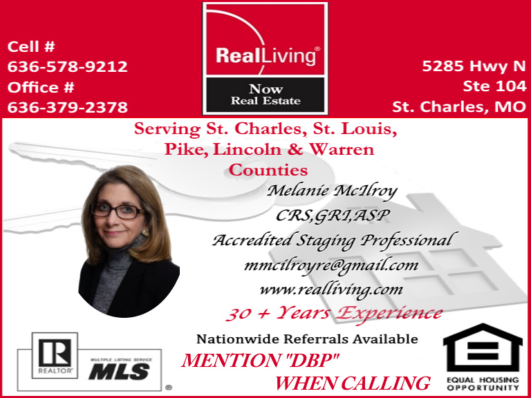real living now real estate melanie mcillroy, st charles county, mo