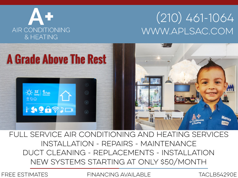 a + air conditioning and heating, bexar county, tx