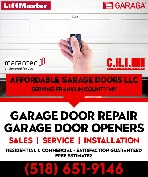 AFFORDABLE GARAGE DOORS, franklin county, ny