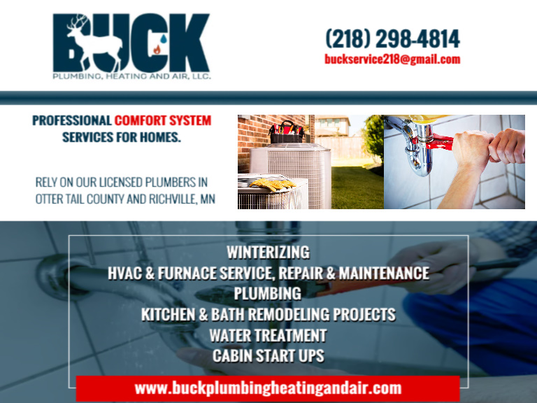 BUCK PLUMBING, HEATING & AIR, otter tail county, mn