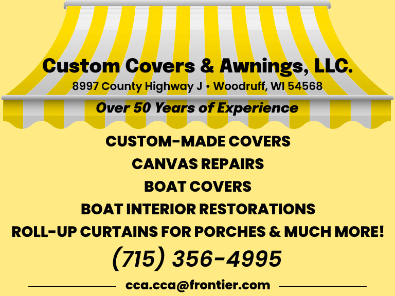 custom covers and awnings, vilas county, wi