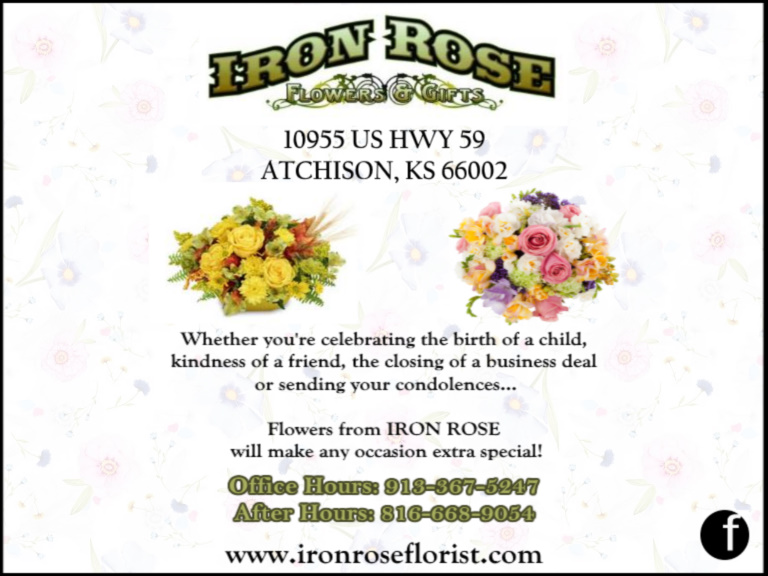 IRON ROSE FLOWERS & GIFTS, atchinson county, ks