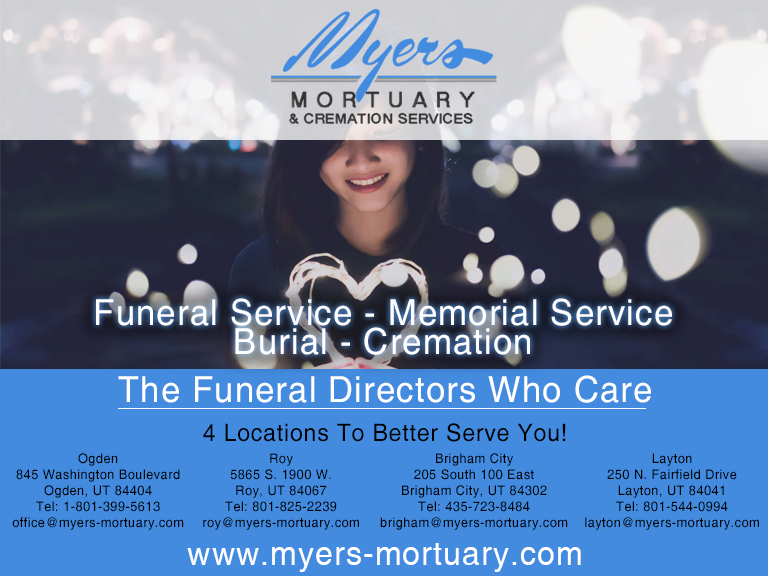 MYERS MORTUARY & CREMATION SERVICES, box elder county, ut
