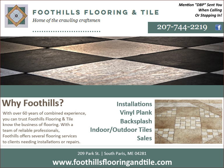 FOOTHILLS FLOORING & TILE, oxford county, me