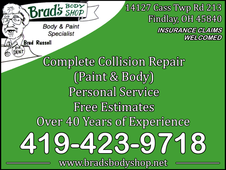BRAD’S BODY SHOP, hancock county, oh