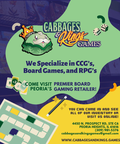 CABBAGES & KINGS GAMES, peoria county, il