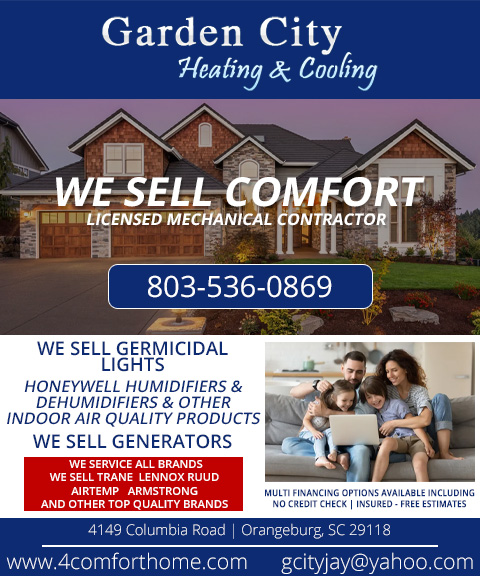 GARDEN CITY HEATING & COOLING INC, ORANGEBURG COUNTY, SC