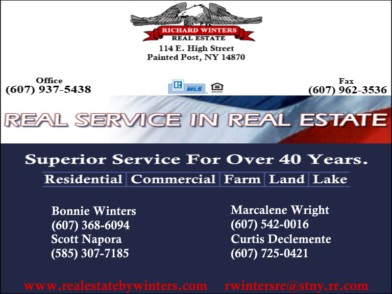 BONNIE WINTERS RICHARD WINTERS REAL ESTATE, STEUBEN county, ny