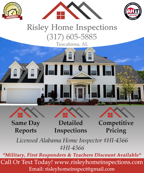 RISELY HOME INSPECTIONS, TUSCALOOSA county, al