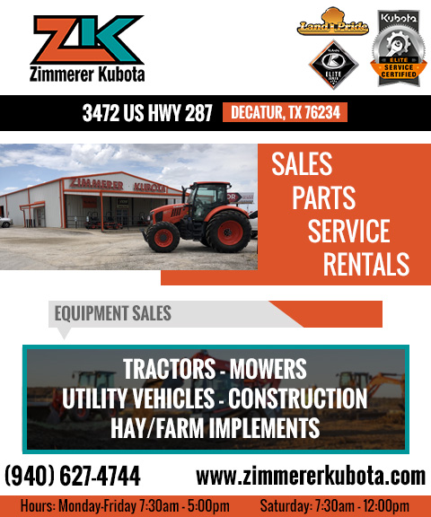 ZIMMERER KUBOTA, WISE COUNTY, TX
