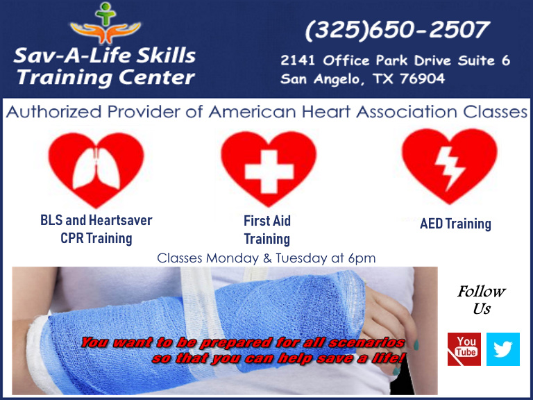 CPR SAVE A LIFE TRAINING CENTER, TOM GREEN COUNTY, TX
