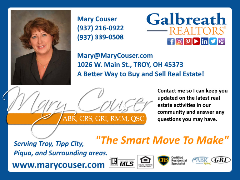 MARY COUSER GALBREATH REALTORS, MIAMI county, oh