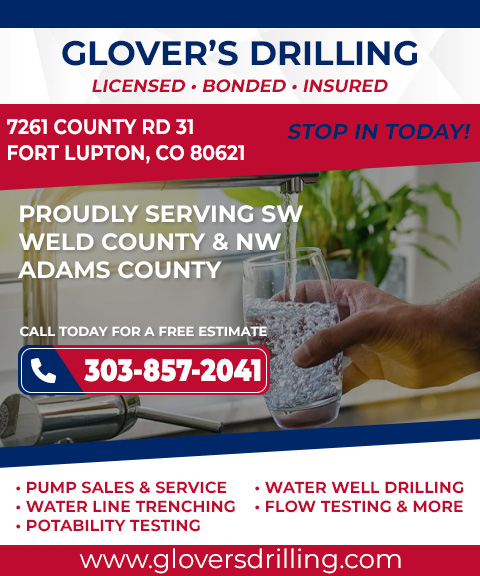 GLOVER’S DRILLING, WELD county, co