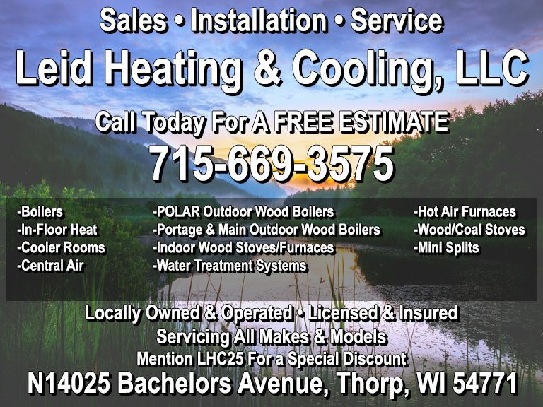 leidheatingandcooling LEID HEATING & COOLING, CLARK COUNTY, WI