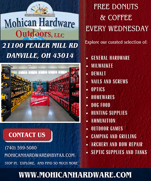MOHICAN HARDWARE & OUTDOORS, KNOX COUNTY, OH