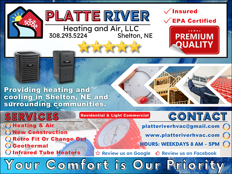 PLATTE RIVER HEATING & AIR, LLC, BUFFALO COUNTY, NE
