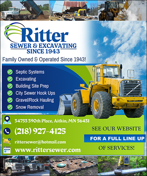 RITTER SEWER & EXCAVATING, AITKIN COUNTY, MN