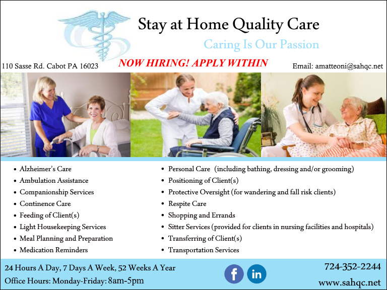 STAY AT HOME QUALITY CARE, BUTLER COUNTY, PA