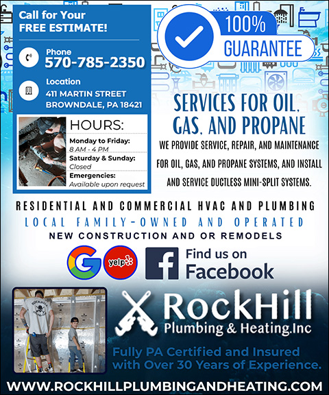 ROCKHILL PLUMBING & HEATING, SUSQUEHANNA COUNTY, PA