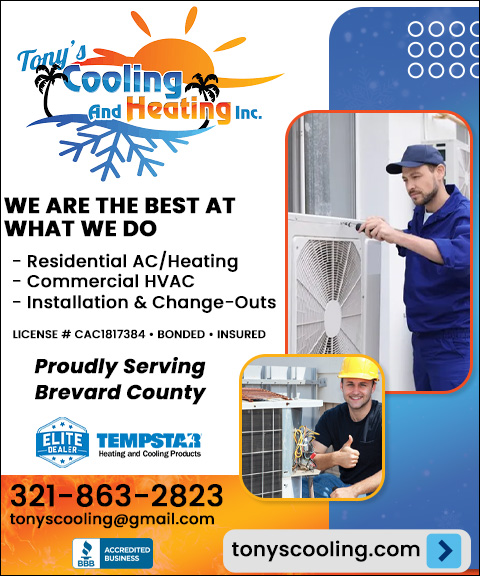 TONY’S COOLING AND HEATING INC, BREVARD COUNTY, FL