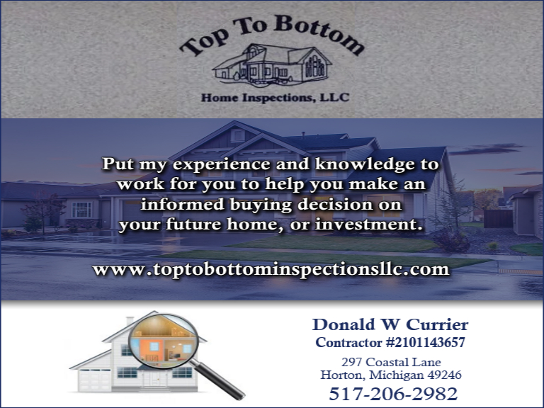 TOP TO BOTTOM HOME INSPECTIONS, HILLSDALE county, mi