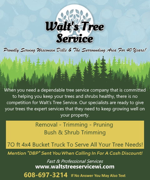 WALT’S TREE SERVICE, ADAMS COUNTY, WI