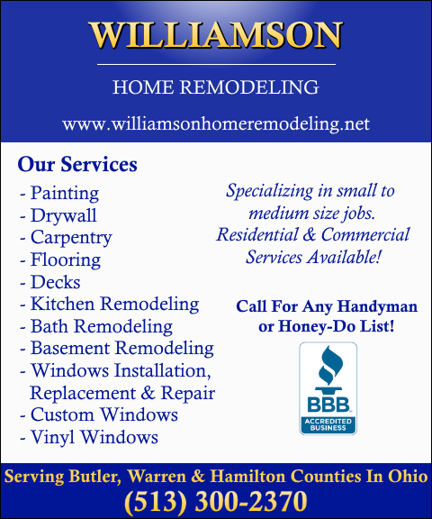 WILLIAMSON HOME REMODELING, BUTLER county, oh