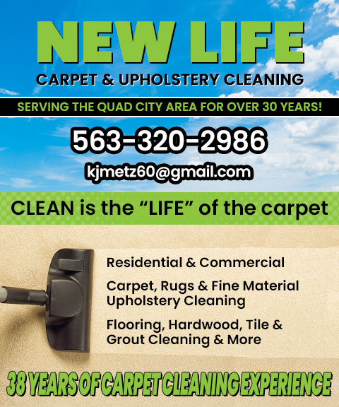 NEW LIFE CARPET AND UPHOLSTERY CLEANING, ROCK ISLAND COUNTY, IL