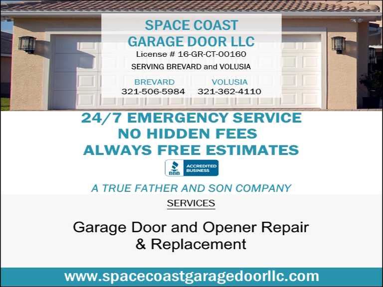 SPACE COAST GARAGE DOOR, BREVARD COUNTY, FL